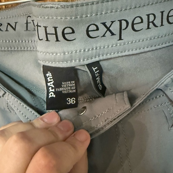 Prana nylon grey slim straight pant size 36 - Picture 3 of 5